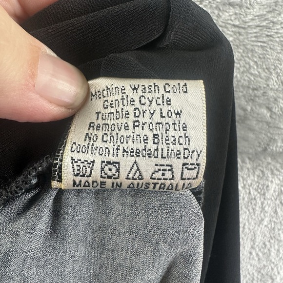 Coralline Allen Kaftan Dress Women's M/L Black w/ Pink Floral - Picture 3 of 9